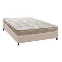 Conjunto Box Casal: Colchão Anatômico Paropas D33 Confort Ultra Firme + Base CRC Suede Clean (138x188)