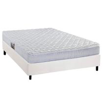 Conjunto Box Casal: Colchão Espuma Herval AG65 Frontier + Base CRC Corano White (138x188)