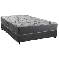 Conjunto Box Casal: Colchão Espuma Herval D28 / AG65 Black + Base CRC Suede Gray (138x188)