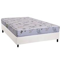 Conjunto Box Casal: Colchão Espuma Herval D28 St. Louis + Base CRC Corano White (138x188)