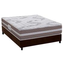 Conjunto Box Casal: Colchão Espuma Herval D33 Long Live + Base CRC Suede Brown (138x188) Conjunto Box Casal: Colchão Espuma Herval D33 Long Live + Base CRC Suede Brown (138x188)