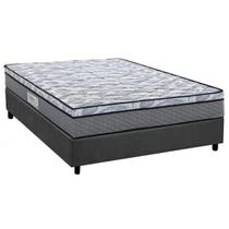 Conjunto Box Casal: Colchão Espuma Herval D60 / AG65 Perpetual + Base CRC Suede Gray (138x188)