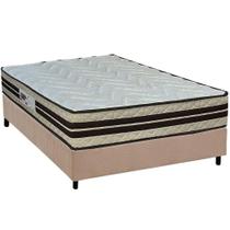 Conjunto Box Casal: Colchão Espuma Paropas AG65 Confort New + Base CRC Suede Clean (138x188)