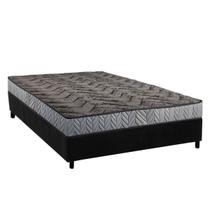 Conjunto Box Casal: Colchão Espuma Paropas Compact AG 65 / D23 Royalle Rústico Prata + Base CRC Suede Black (138x188) Conjunto Box Casal: Colchão Espuma Paropas Compact AG 65 / D23 Royalle Rústico Prata + Base CRC Suede Black (138x188)