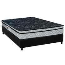 Conjunto Box Casal: Colchão Espuma Paropas D28 Conforto Firme + Base CRC Suede Black (138x188)