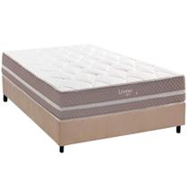 Conjunto Box Casal: Colchão Molas Herval Maxspring Livorno + Base CRC Suede Clean (138x188) Conjunto Box Casal: Colchão Molas Herval Maxspring Livorno + Base CRC Suede Clean (138x188)