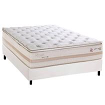 Conjunto Box Casal: Colchão Molas Herval Maxspring Real + Base CRC Corano White (138x188)