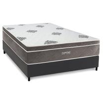 Conjunto Box Casal: Colchão Molas Inovaflex Ensacadas Essential+Base CRC Corano Gray (138x188)
