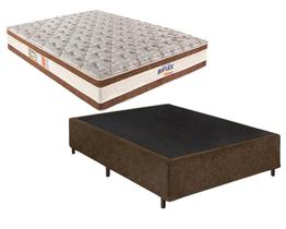 Conjunto Box Casal (Colchão Ortomax D45 Biflex + Base Box)