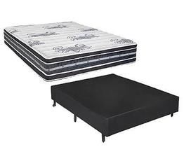 Conjunto Box Casal (Colchão Silver Star Hibrido One Face Castor + Base)
