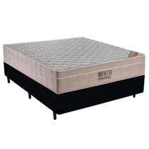 Conjunto Box Casal com Colchão Airtech com Molas Ensacadas Spring Pocket e Base Material Sintético Ortobom
