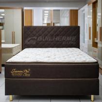 Conjunto box Casal com Pillow Top Cama Casa Molas ensacadas Jasmim Plus Excellence Com pillow padrão 1,38
