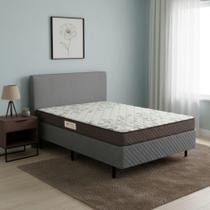 Conjunto Box Casal Ecoflex Ecoline D23 138 X 188 Cm Cinza Com Floral Conjunto Box Casal Ecoflex Ecoline D23 138 X 188 Cm Cinza Com Floral
