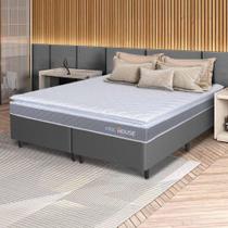 Conjunto Box Cinza Durban Cinza Espuma D28 Queen 158x198x57 - King House