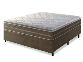 Conjunto Box de Casal Umaflex Resistence D33 - 138x188x71 cm Branco/Marrom Conjunto Box de Casal Umaflex Resistence D33 - 138x188x71 cm Branco/Marrom