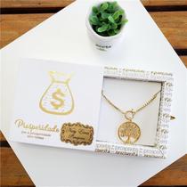 Conjunto box desejos prosperidade colar arvore da vida
