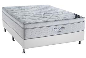 Conjunto box freedom ortobom molas pocket ensacadas casal 138x188 Conjunto box freedom ortobom molas pocket ensacadas casal 138x188