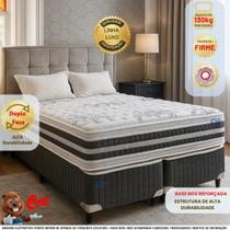Conjunto Box Queen Castor Silver Star Tecnopedic Dupla Face Cinza 158x198x74 Alto Padrão de Qualidade Linha Luxo Conjunto Box Queen Castor Silver Star Tecnopedic Dupla Face Cinza 158x198x74 Alto Padrão de Qualidade Linha Luxo