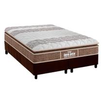 Conjunto Box Queen: Colchão Anatômico Probel D33/EP Guarda Costas Próintense Plus + Base CRC Suede Brown(158x198)