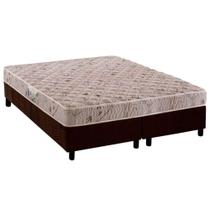 Conjunto Box Queen: Colchão Espuma Herval D28 St .Louis + Base CRC Suede Brown(158x198)