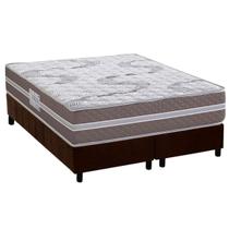 Conjunto Box Queen: Colchão Espuma Herval D33 Long Live + Base CRC Suede Brown (158x198) Conjunto Box Queen: Colchão Espuma Herval D33 Long Live + Base CRC Suede Brown (158x198)