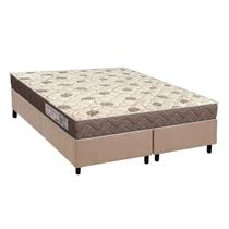 Conjunto Box Queen: Colchão Espuma Orthoflex D28 Comfortpedic+ Base CRC Suede Clean (158x198)