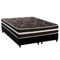 Conjunto Box Queen: Colchão Espuma Paropas D28 / Master AG80 Black Double Face 25 + Base CRC Suede Black (158x198) Conjunto Box Queen: Colchão Espuma Paropas D28 / Master AG80 Black Double Face 25 + Base CRC Suede Black (158x198)