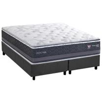 Conjunto Box Queen: Colchão Molas Herval Maxspring C1783 + Base CRC Suede Gray (158x198)