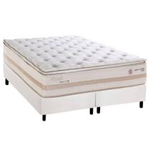 Conjunto Box Queen: Colchão Molas Herval Maxspring Real + Base CRC Corano White (158x198) Conjunto Box Queen: Colchão Molas Herval Maxspring Real + Base CRC Corano White (158x198)