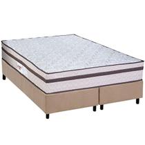 Conjunto Box Queen: Colchão Molas Paropas Ensacadas Basic + Base CRC Suede Clean (158x198)