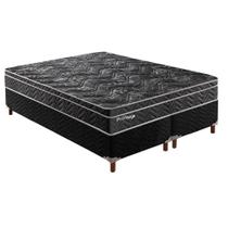 Conjunto Box Queen: Colchão Molas Paropas Ensacadas Privilege + Base CRC Suede Black (158x198) Conjunto Box Queen: Colchão Molas Paropas Ensacadas Privilege + Base CRC Suede Black (158x198)