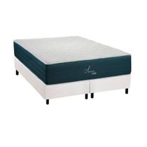 Conjunto Box Queen: Colchão Molas Polar Ensacadas Aquariuns + Base CRC Courano White (158x198)