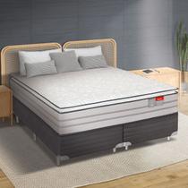 CONJUNTO BOX QUEEN RECONFLEX PROTETTORE ESPUMA PILLOW TOP VISCOELASTICA 158x198x70
