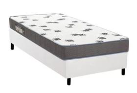 Conjunto Box Solteirão Light D33 Ortobom com Base material sintético Branco (088x188x53)