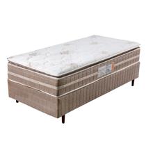 Conjunto Box Solteiro Amsterdã Molas Ensacadas com Espuma D33 0,88x1,88x0,30 Marrom