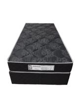 Conjunto Box Solteiro Atlântida Double Face com Espuma D33 0,88x1,88x0,56 Preto