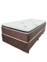 Conjunto Box Solteiro Atria Plus Semi Ortopédico com Espuma D33 e D29 Soft 0,88x1,88x0,68 Marrom