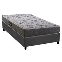 Conjunto Box Solteiro: Colchão Espuma Herval D28 / AG65 Black + Base CRC Suede Gray (88x188) Conjunto Box Solteiro: Colchão Espuma Herval D28 / AG65 Black + Base CRC Suede Gray (88x188)