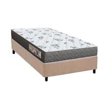 Conjunto Box Solteiro: Colchão Espuma Orthoflex D33 ComfortPedic Line Black + Base CRC Suede Clean(78x188)