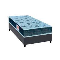 Conjunto Box Solteiro: Colchão Espuma Orthoflex D45 Comfortpedic + Base CRC Courano Gray(88x188)