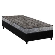 Conjunto Box Solteiro: Colchão Espuma Paropas Compact AG 65 / D23 Royalle Rústico Prata + Base CRC Suede Black (88x188) Conjunto Box Solteiro: Colchão Espuma Paropas Compact AG 65 / D23 Royalle Rústico Prata + Base CRC Suede Black (88x188)