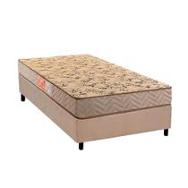 Conjunto Box Solteiro: Colchão Espuma Paropas D33 Pasquale Wave Clean + Base CRC Suede Clean (78x188)