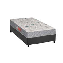 Conjunto Box Solteiro: Colchão Espuma Plumatex D26 Falcon Firme + Base CRC Suede Gray (88x188) Conjunto Box Solteiro: Colchão Espuma Plumatex D26 Falcon Firme + Base CRC Suede Gray (88x188)