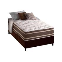 Conjunto Box Solteiro: Colchão Molas D Angelis Anjos Superlastic Duo Sono + Base CRC Suede Brown (96x203)