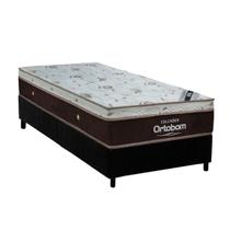Conjunto Box Solteiro: Colchão Molas Ortobom SuperPocket Sleep King + Base CRC Suede Black(88x188) Conjunto Box Solteiro: Colchão Molas Ortobom SuperPocket Sleep King + Base CRC Suede Black(88x188)