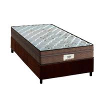 Conjunto Box Solteiro: Colchão Molas Probel MasterPocket Ensacadas ProDormir Pallace + Base CRC Suede Brown(88x188)