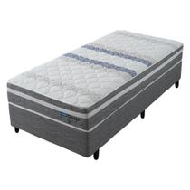 Conjunto Box Solteiro Mola Probel Chicago (88x188x50cm) Branco Conjunto Box Solteiro Mola Probel Chicago (88x188x50cm) Branco