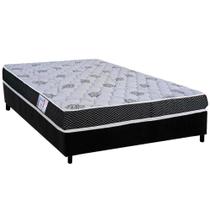 Conjunto Box Viúva: Colchão Espuma Orthoflex D20 ComfortPedic + Base CRC Suede Black (128x188)