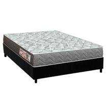 Conjunto Box Viúva: Colchão Espuma Orthoflex D23 ComfortPedic + Base CRC Suede Black(128x188)