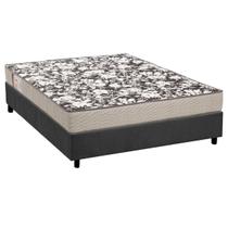 Conjunto Box Viúva: Colchão Espuma Ortobom D26 Physical Ultra Resistente + Base CRC Suede Gray(128x188)